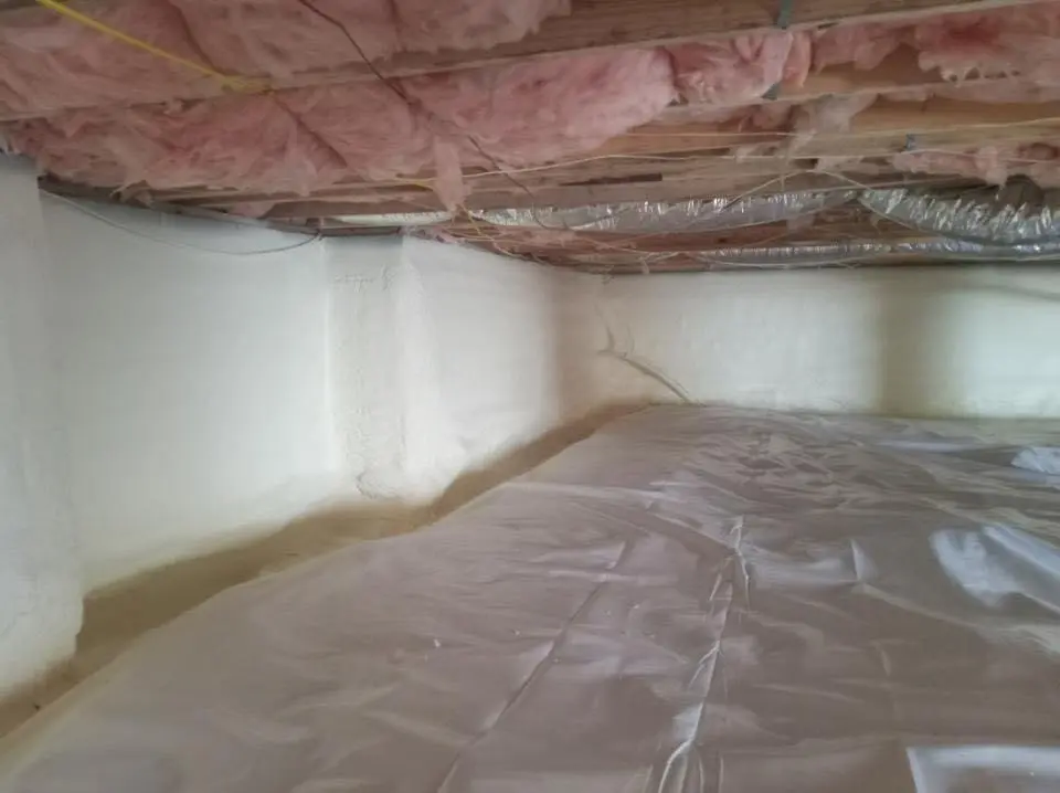 Crawl space encapsulation with closed-cell spray foam for Roof Maintenance in Portage